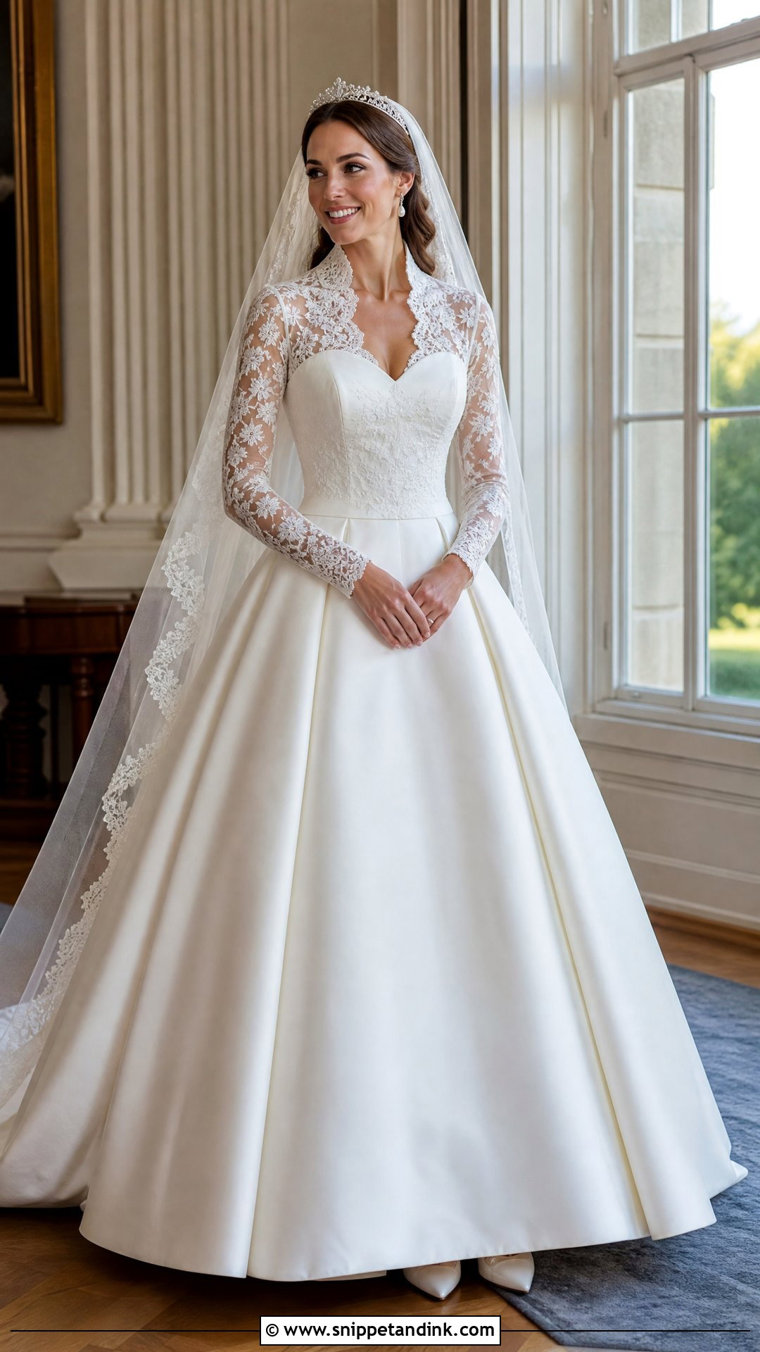 Princess Kate Lace Bolero Wedding Dress - Snippet and Ink - 25 Princess Kate Wedding Dress Ideas