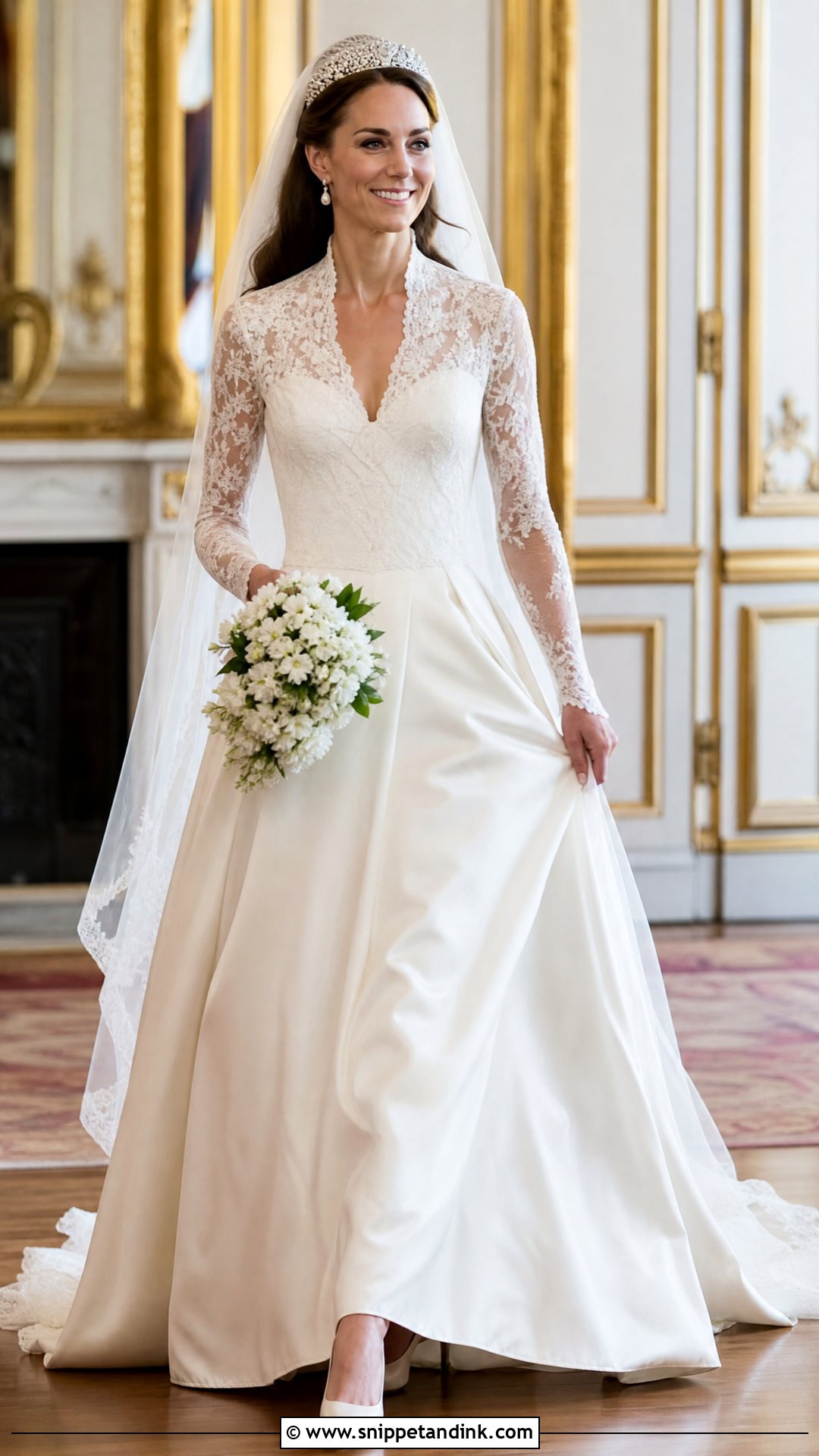 Princess Kate Lace Long Sleeve Wedding Dress - Snippet and Ink - 25 Princess Kate Wedding Dress Ideas