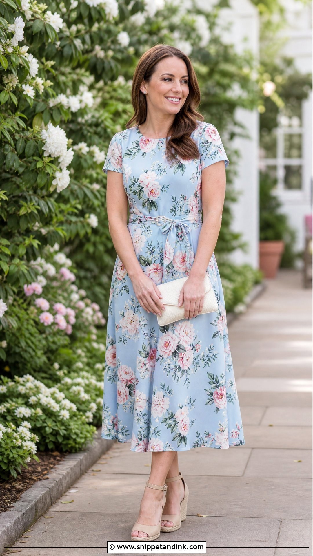 Princess Katherine Floral Midi Dress Outfit - Snippet and Ink - 25 Princess Katherine Ideas