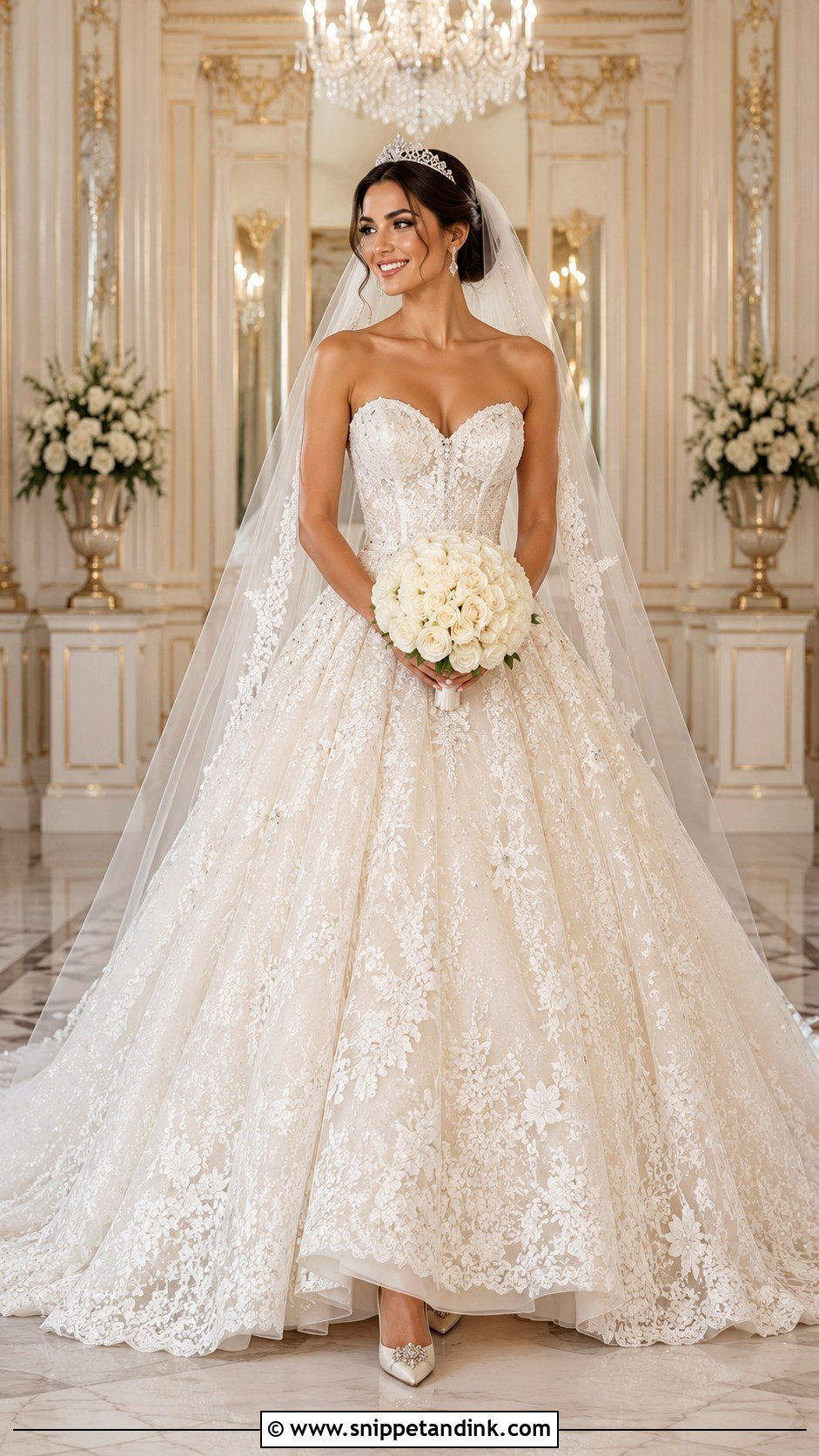 Princess Lace Wedding Dress - Snippet and Ink - 20 Big Lace Wedding Dress Ideas