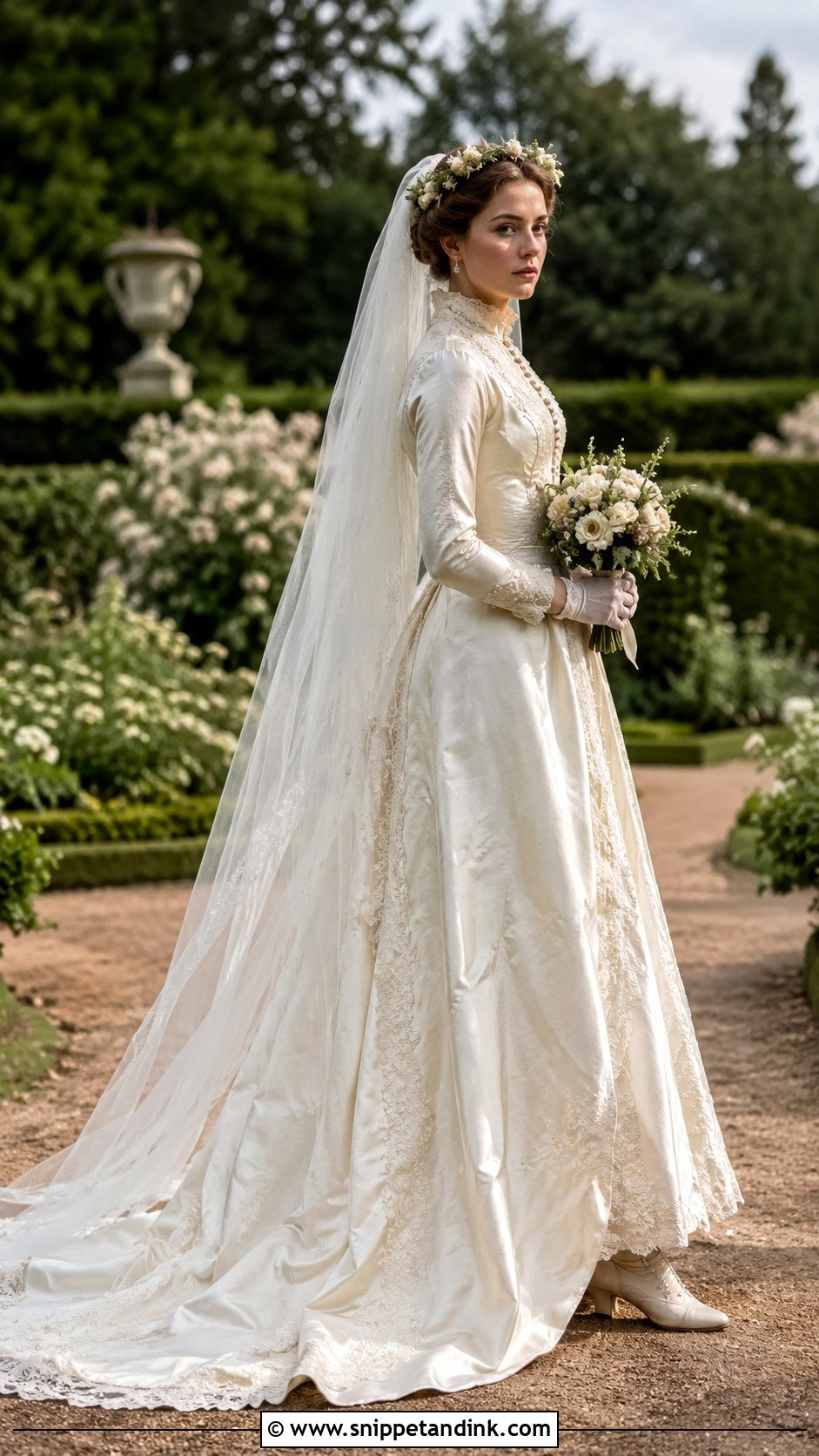 Princess Line 1880s Wedding Dress - Snippet and Ink - 20 1880s Wedding Dress Ideas