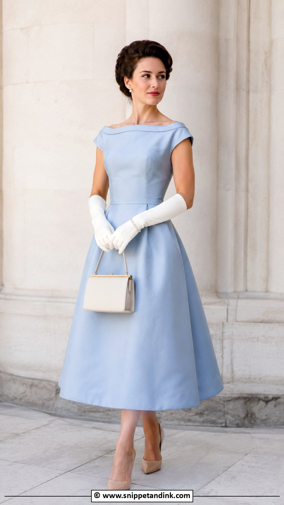 Princess Margaret Boat Neck Dress Outfit - Snippet and Ink - 30 Princess Margaret Ideas