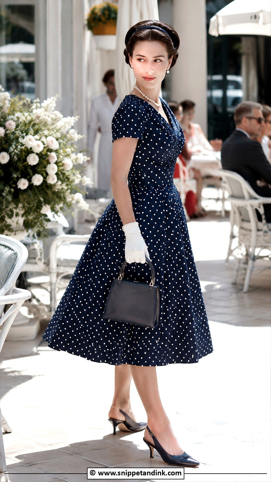 Princess Margaret Polka Dot Dress Outfit - Snippet and Ink - 30 Princess Margaret Ideas