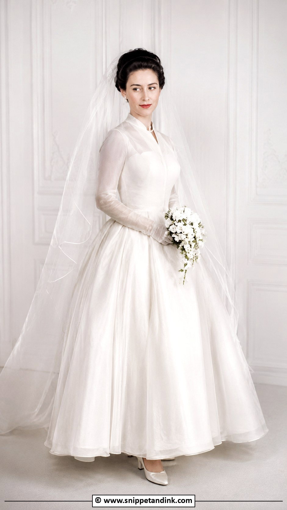 Princess Margaret Silk Organza Wedding Dress Outfit - Snippet and Ink - 30 Princess Margaret Ideas