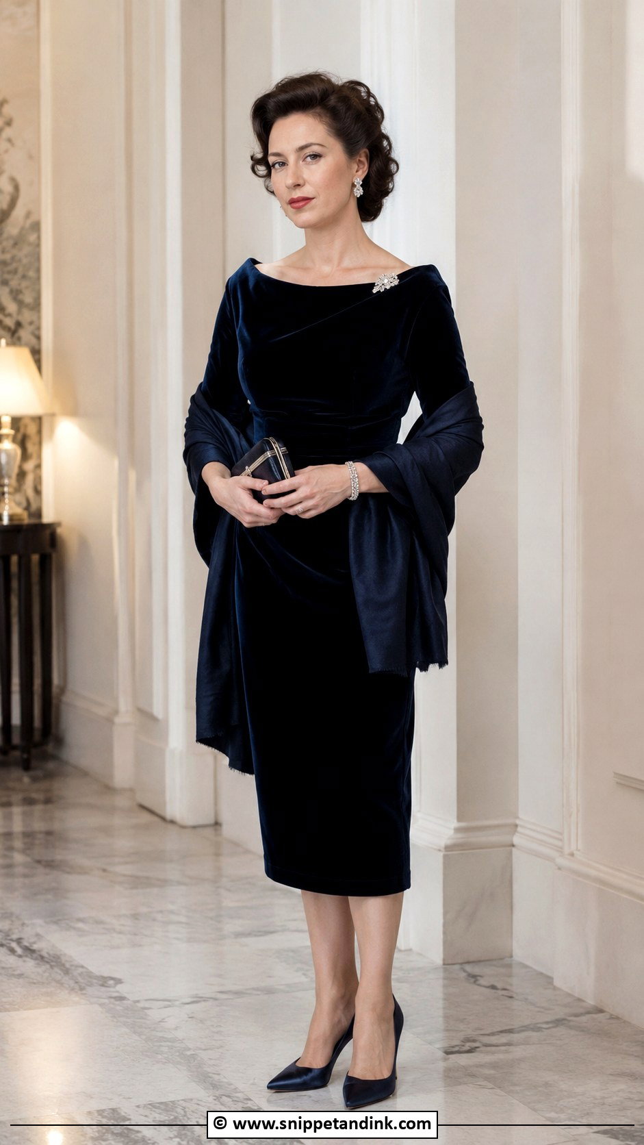 Princess Margaret Velvet Dress Outfit - Snippet and Ink - 30 Princess Margaret Ideas