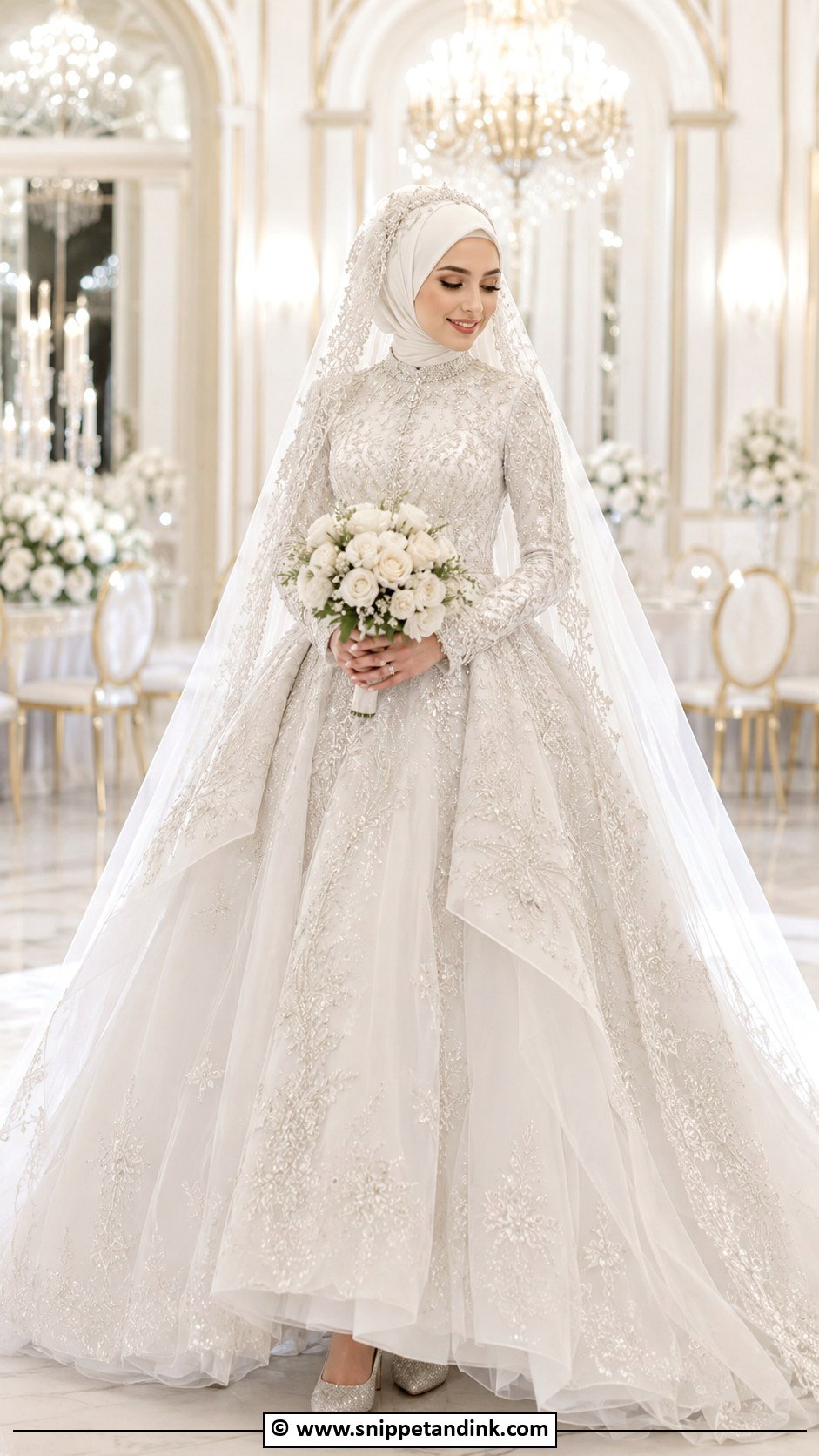 Princess Muslimah Wedding Dress - Snippet and Ink - 30 Muslimah Wedding Dress Ideas