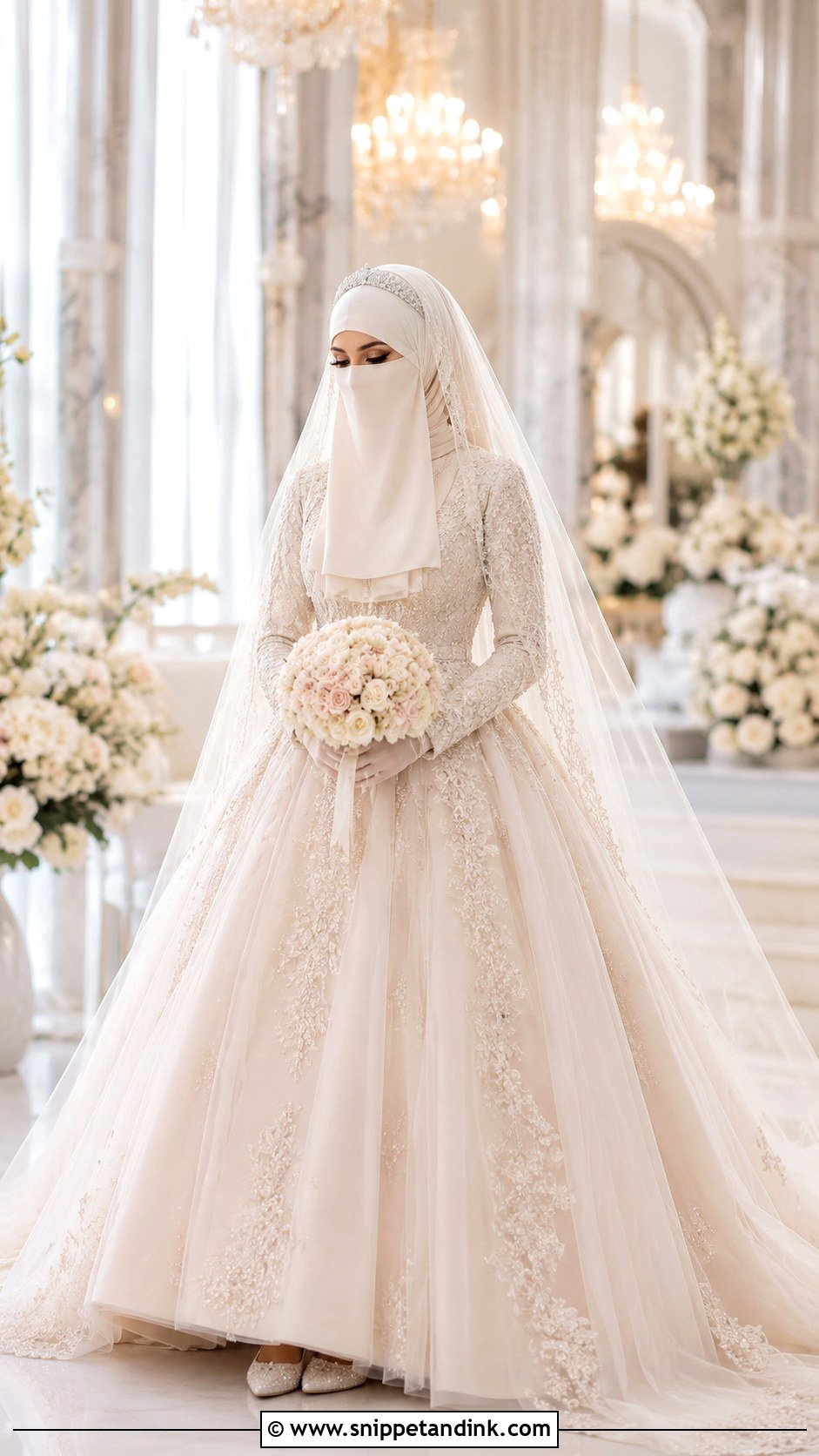 Princess Niqab Bride Gown - Snippet and Ink - 30 Niqab Bride Ideas