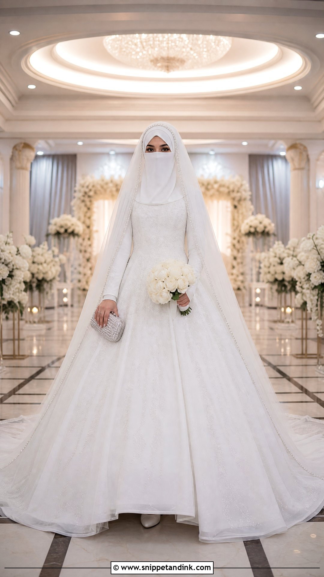 Princess Niqab Wedding Dress With Veil - Snippet and Ink - 25 Niqab Wedding Dress Ideas