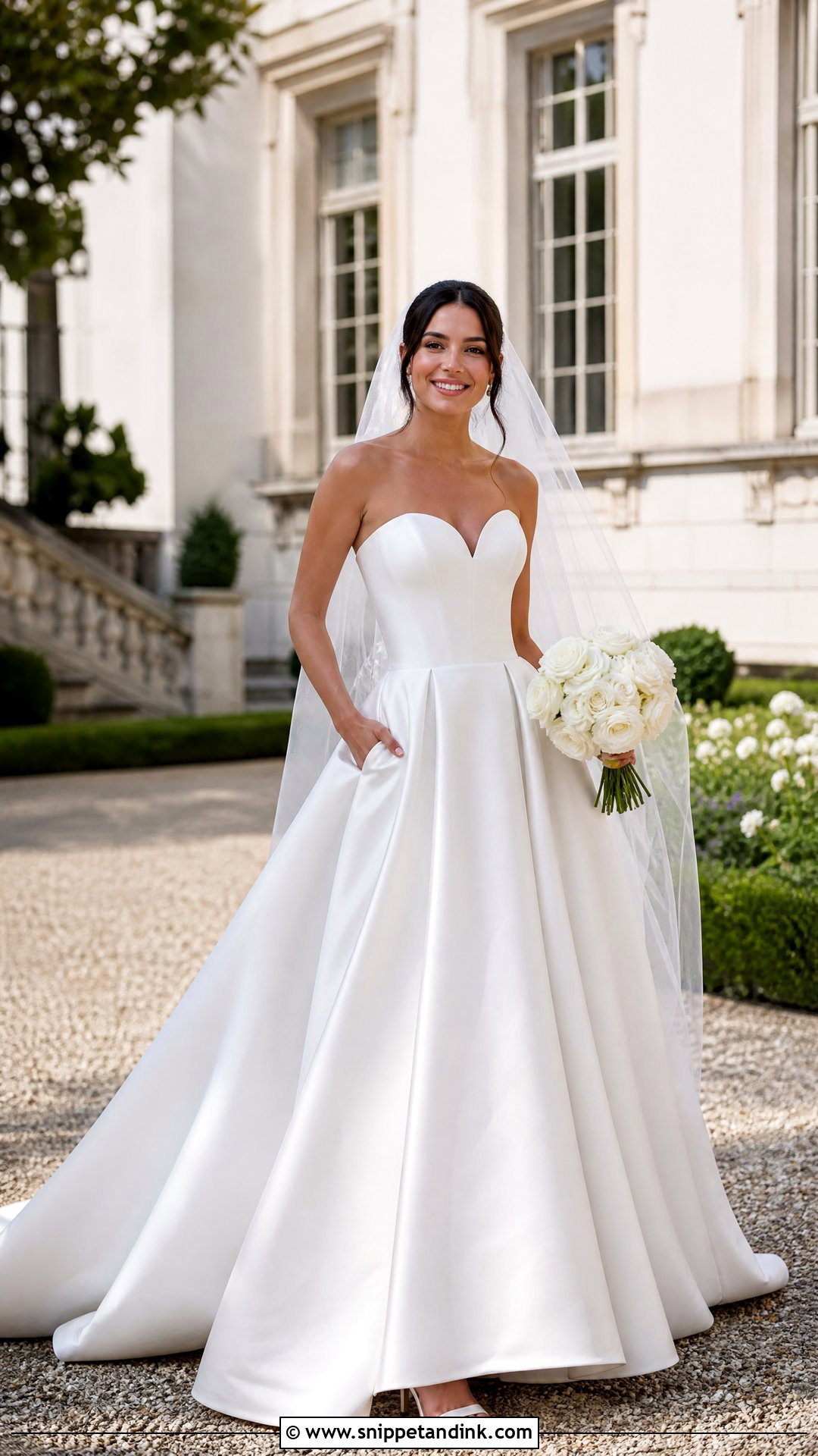Princess Satin Wedding Dress With Pockets - Snippet and Ink - 20 Princess Satin Wedding Dresses