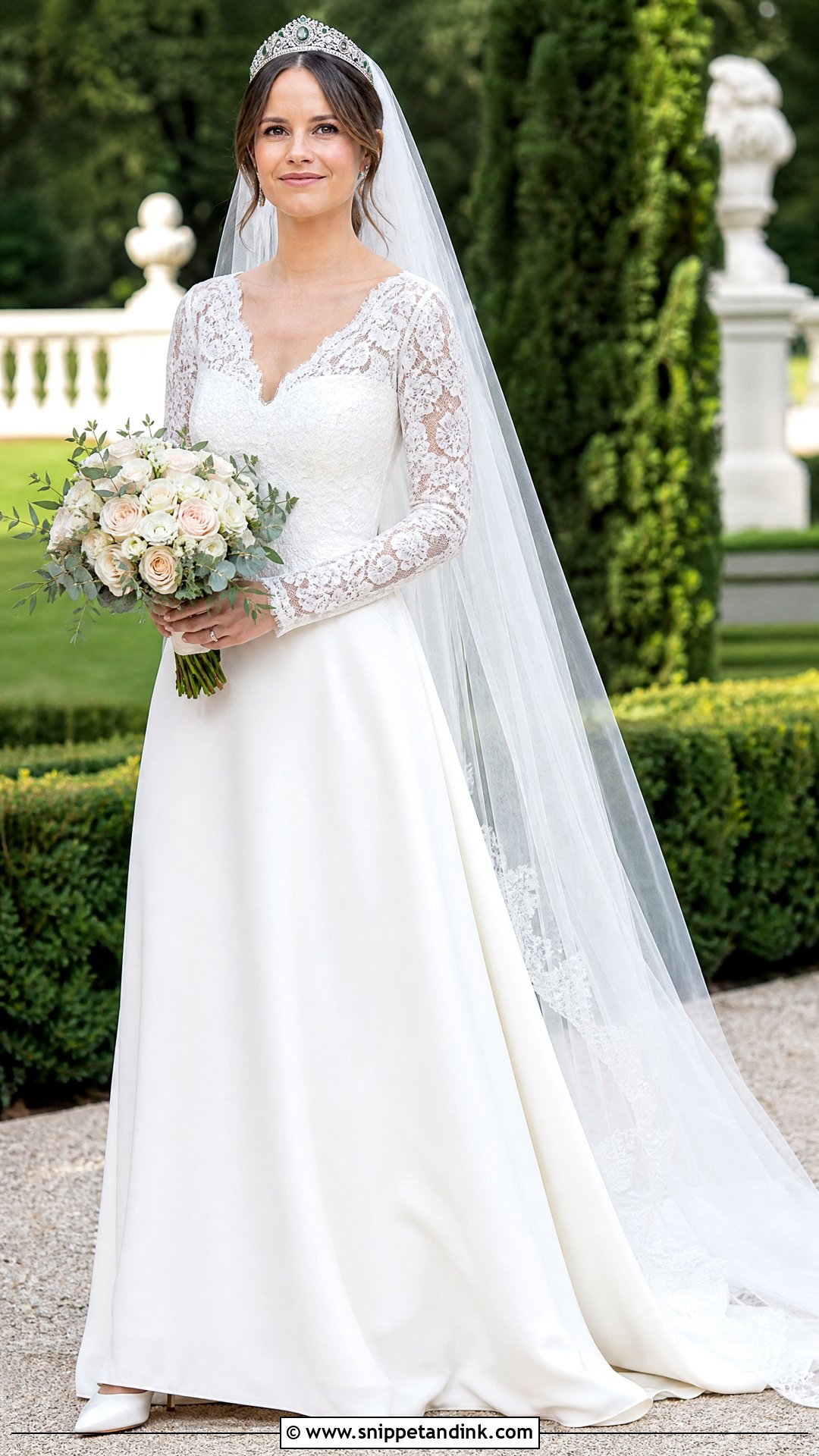 Princess Sofia Royal Wedding Gown - Snippet and Ink - 25 Royal Wedding Gowns