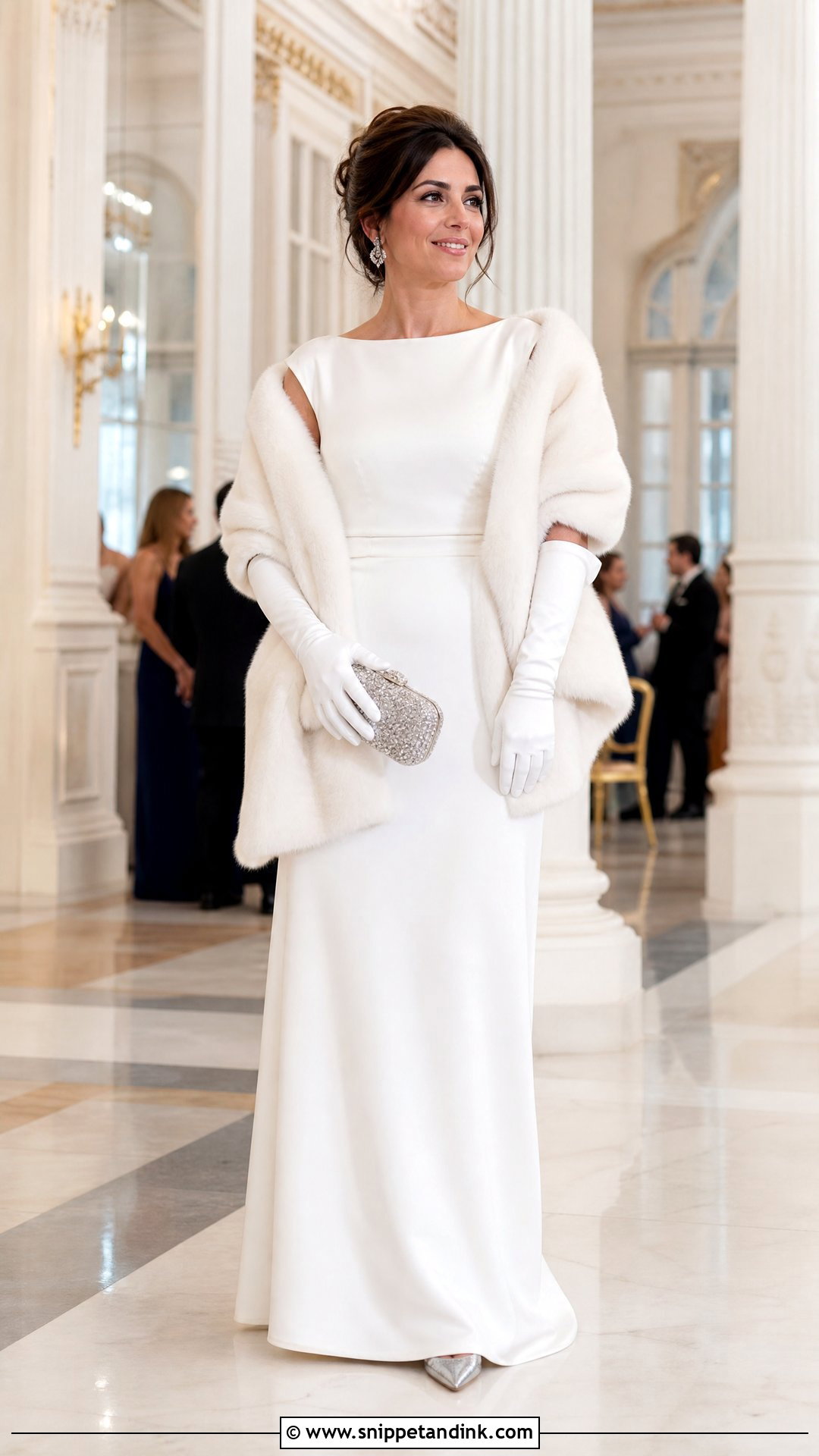 Princess Soraya White Evening Gown - Snippet and Ink - 20 Princess Soraya Ideas