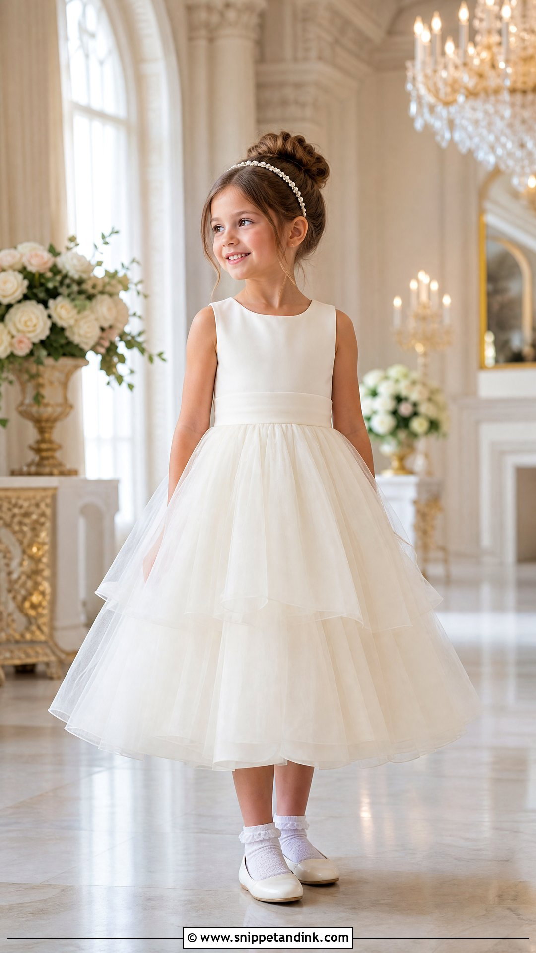 Princess Tulle Flower Girl Wedding Dress - Snippet and Ink - 20 Wedding Dress for Kids Girl Ideas