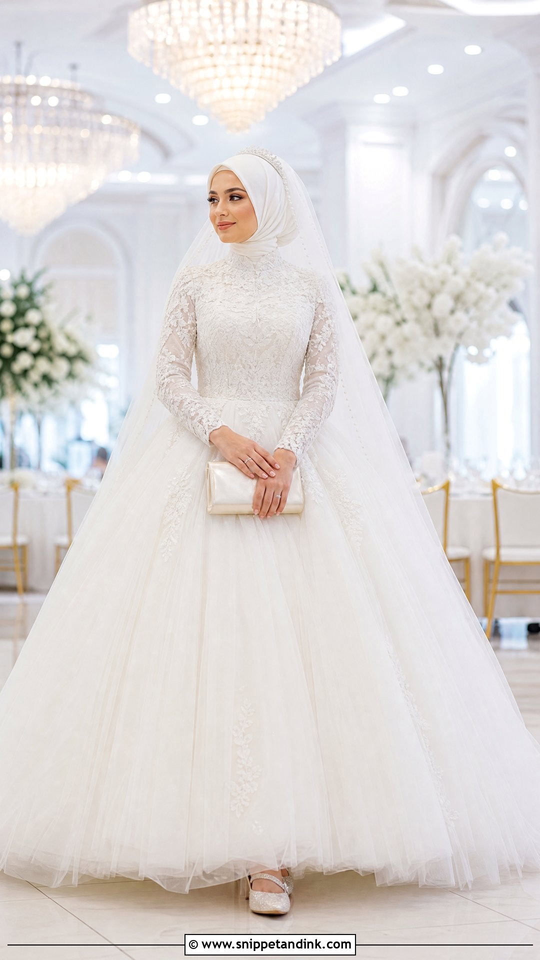 Princess Tulle Wedding Dress With Hijab - Snippet and Ink - 20 Wedding Dresses with Hijab