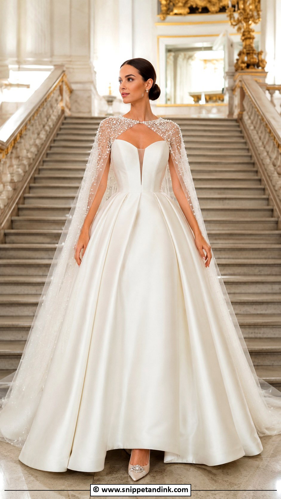Princess Wedding Dress With Cape - Snippet and Ink - 35 Princess Wedding Dress Ideas