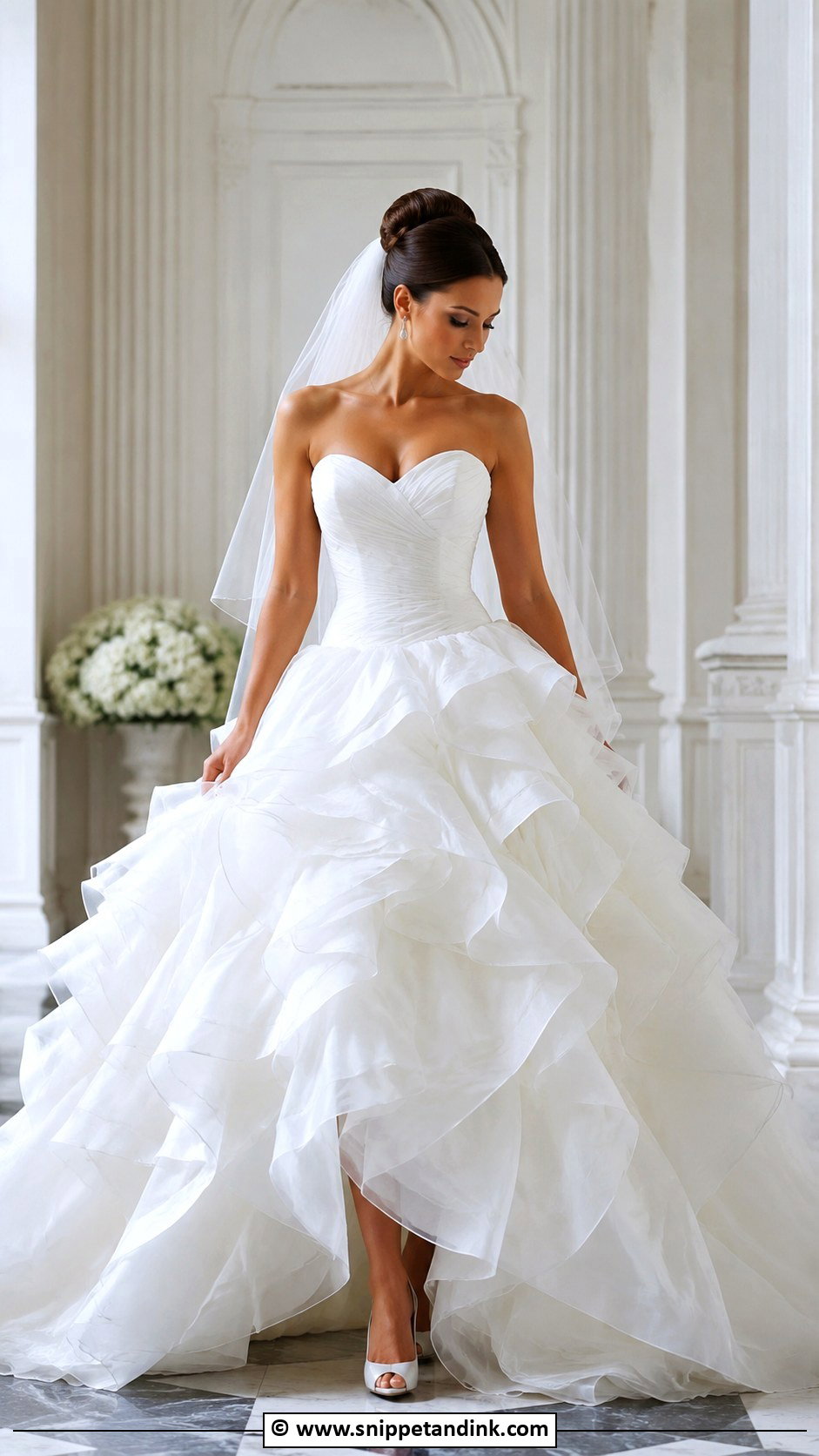 Princess Wedding Dress With Ruffles - Snippet and Ink - 35 Princess Wedding Dress Ideas