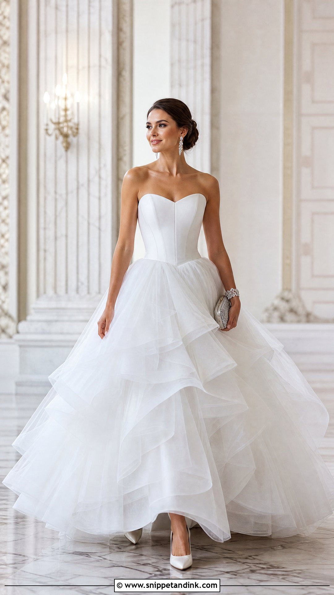 Princess White Ball Gown - Snippet and Ink - 20 White Gown Aesthetic Ideas