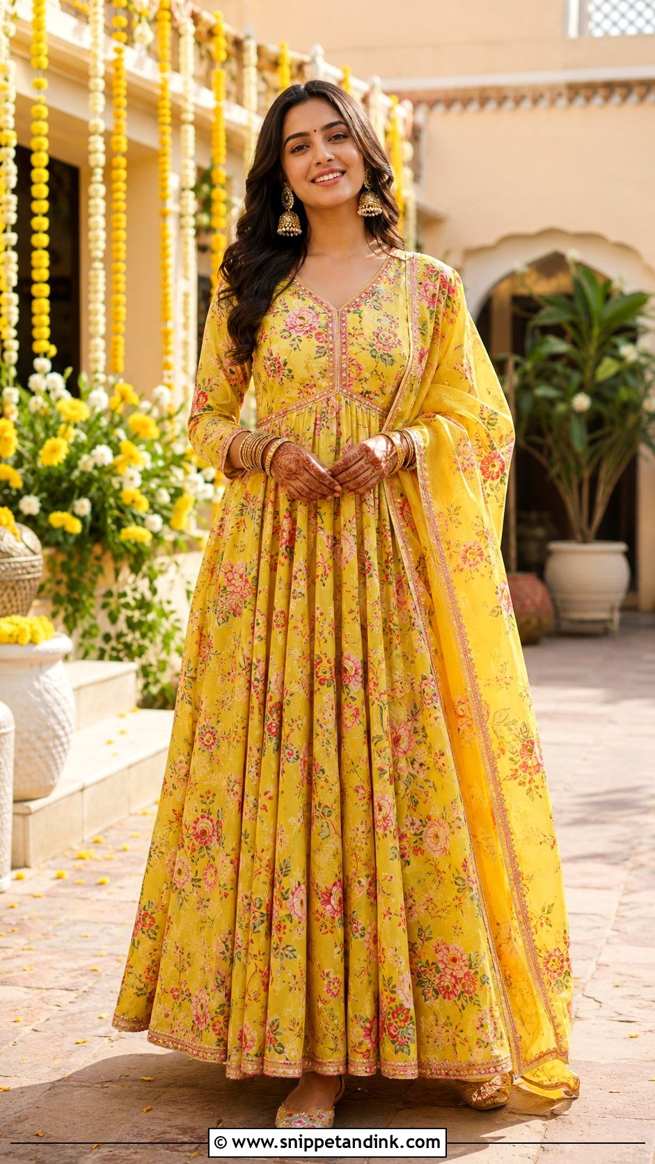 Printed Anarkali Dress - Snippet and Ink - 25 Indian Wedding Dresses for Women