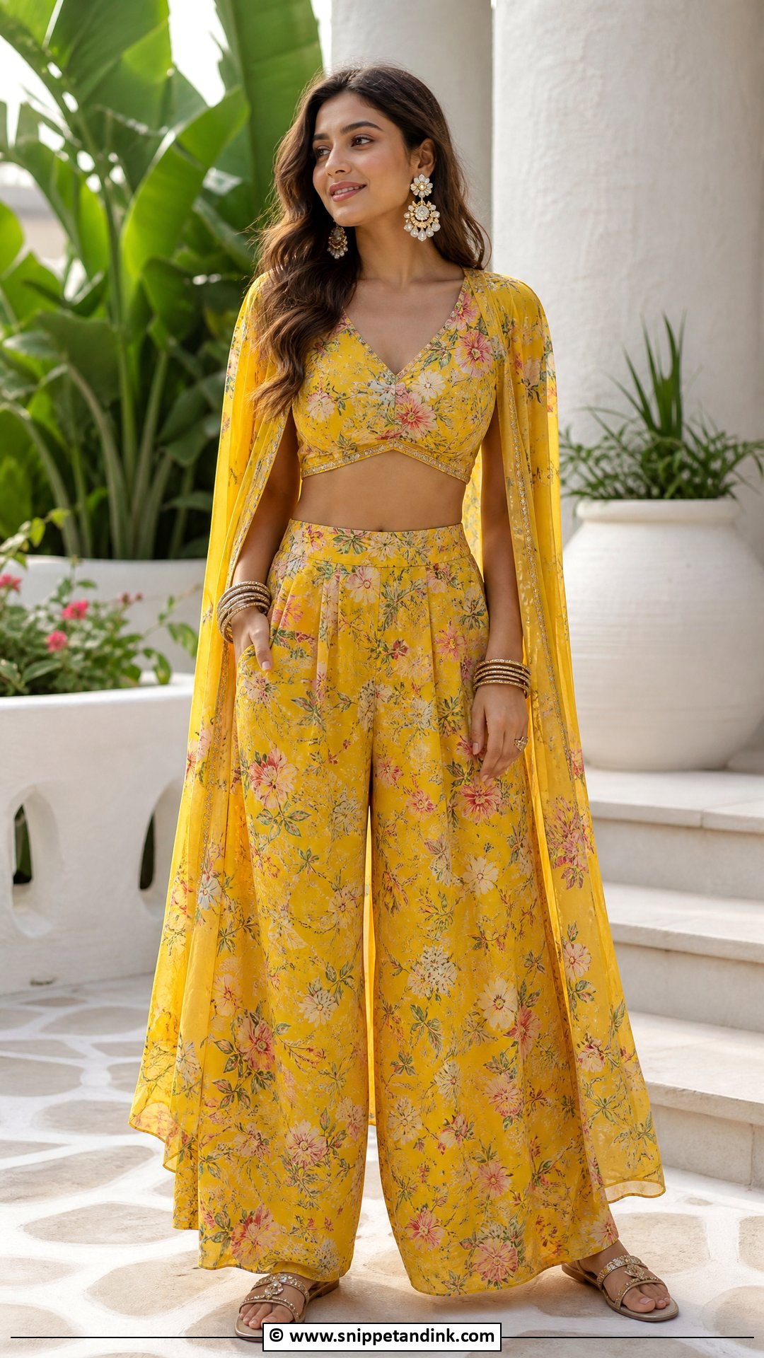 Printed Co Ord Haldi Outfit - Snippet and Ink - 35 Haldi Outfits for Sister