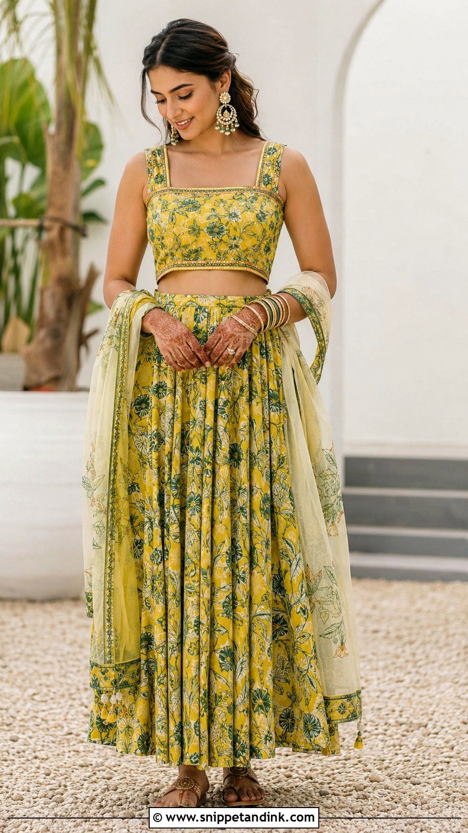 Printed Co Ord Set For Mehndi Ceremony - Snippet and Ink - 25 Mehndi Ceremony Outfit Ideas