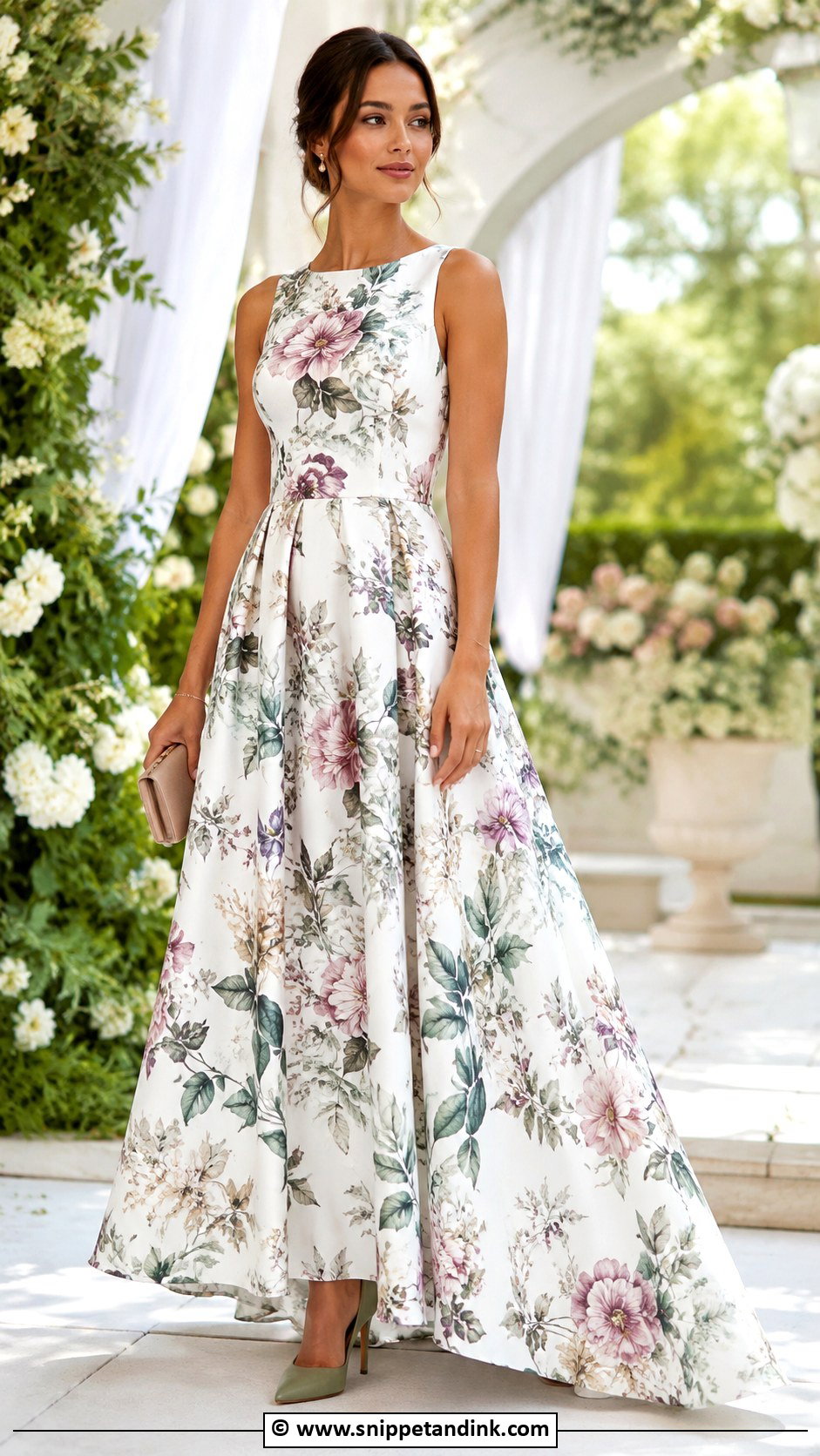 Printed Gown Design - Snippet and Ink - 35 Trending Gown Designs