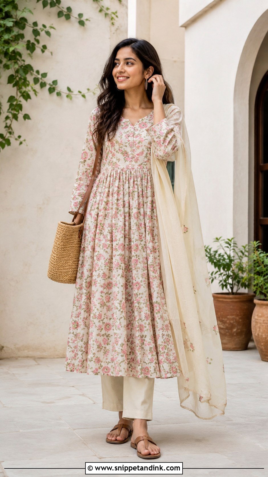 Printed Kaliyan Wala Frock Suit With Pants - Snippet and Ink - 25 Kaliyan Wala Frock Suit Ideas