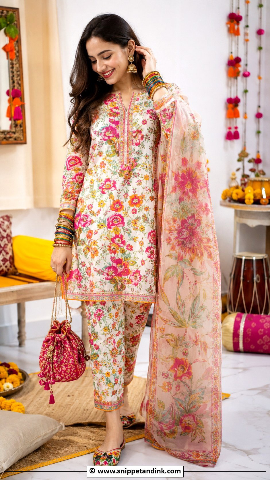 Printed Lawn Suit Dholki Outfit - Snippet and Ink - 30 Dholki Outfit Ideas