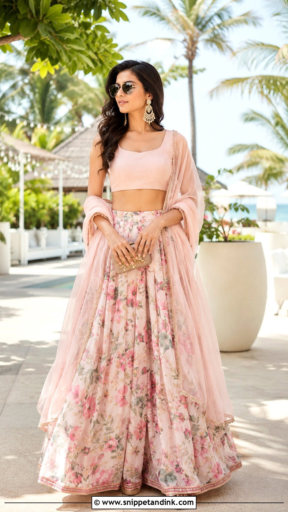 Printed Lehenga For Destination Wedding - Snippet and Ink - 25 Indian Best Friend Wedding Outfit Ideas
