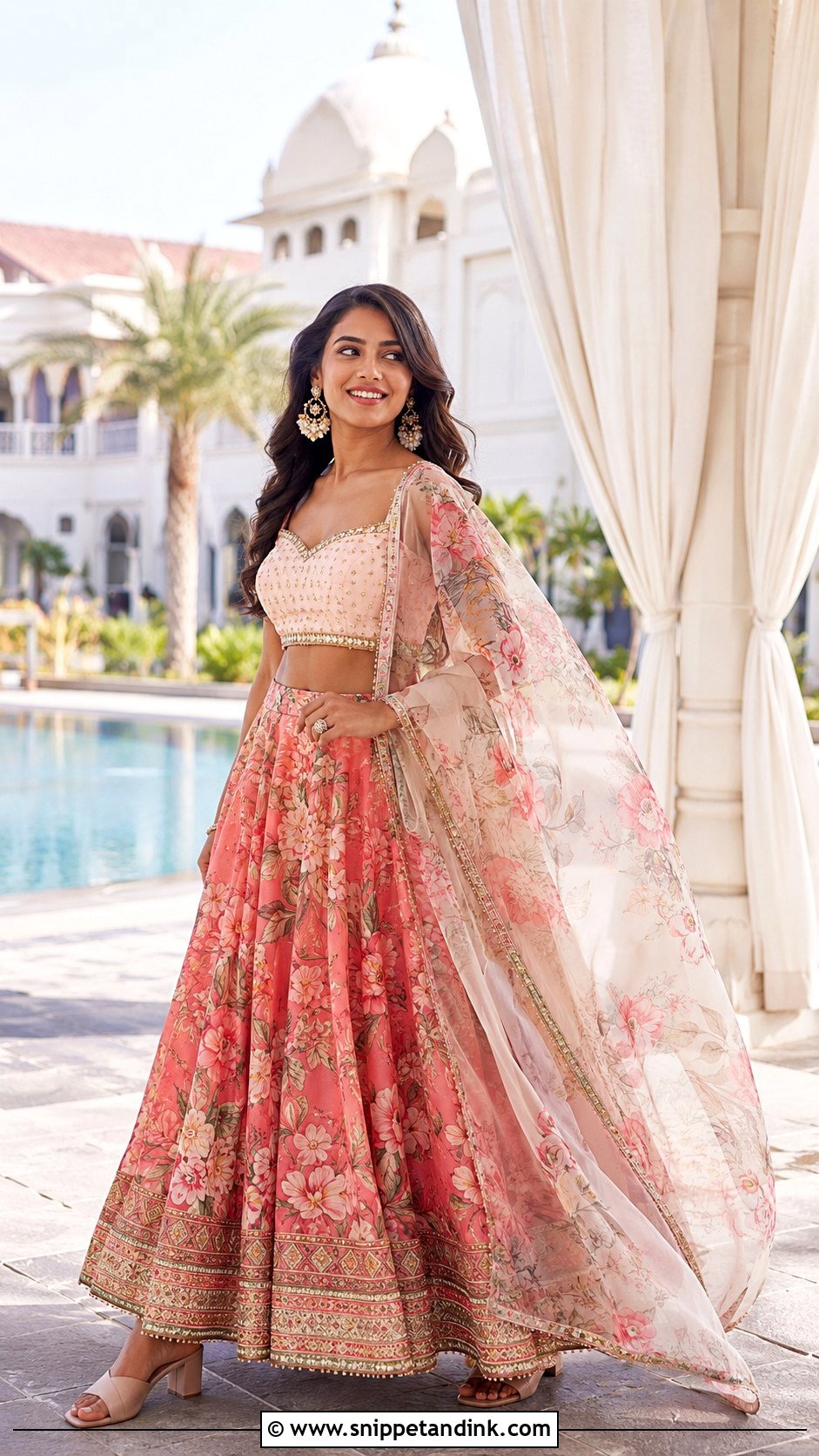Printed Lehenga For Destination Wedding - Snippet and Ink - 25 Indian Sisters Wedding Dress Ideas