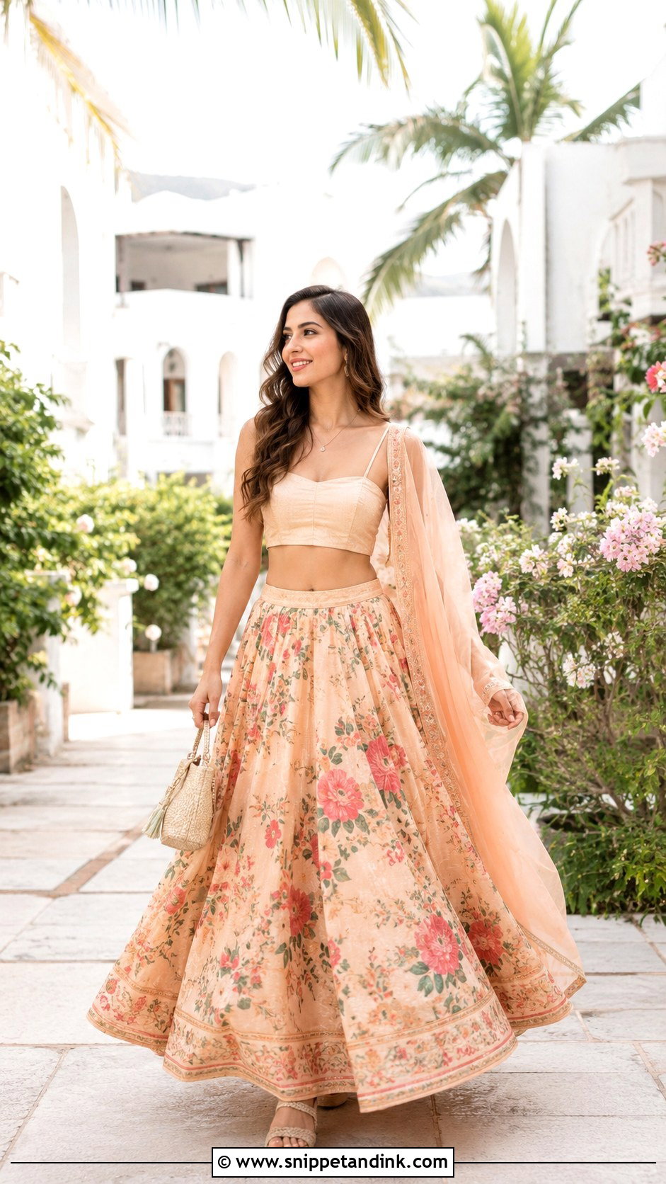 Printed Lehenga For Destination Wedding - Snippet and Ink - 25 Modern Indian Wedding Outfits Sisters