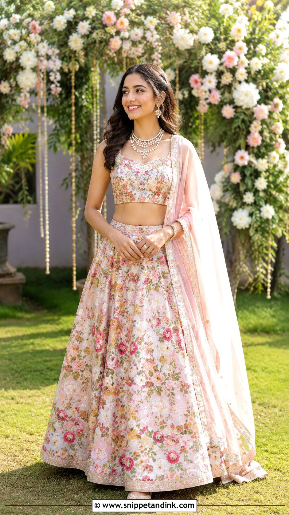 Printed Lehenga For Roka Bride - Snippet and Ink - 30 Roka Ceremony Outfits for Bride