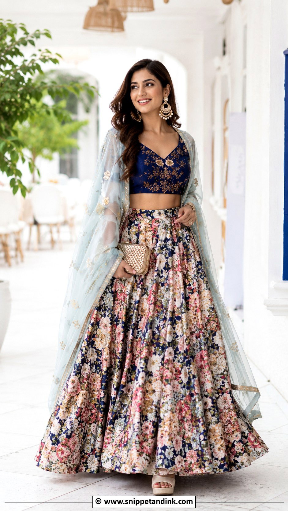 Printed Lehenga For Sangeet - Snippet and Ink - 35 Sangeet Outfit Ideas