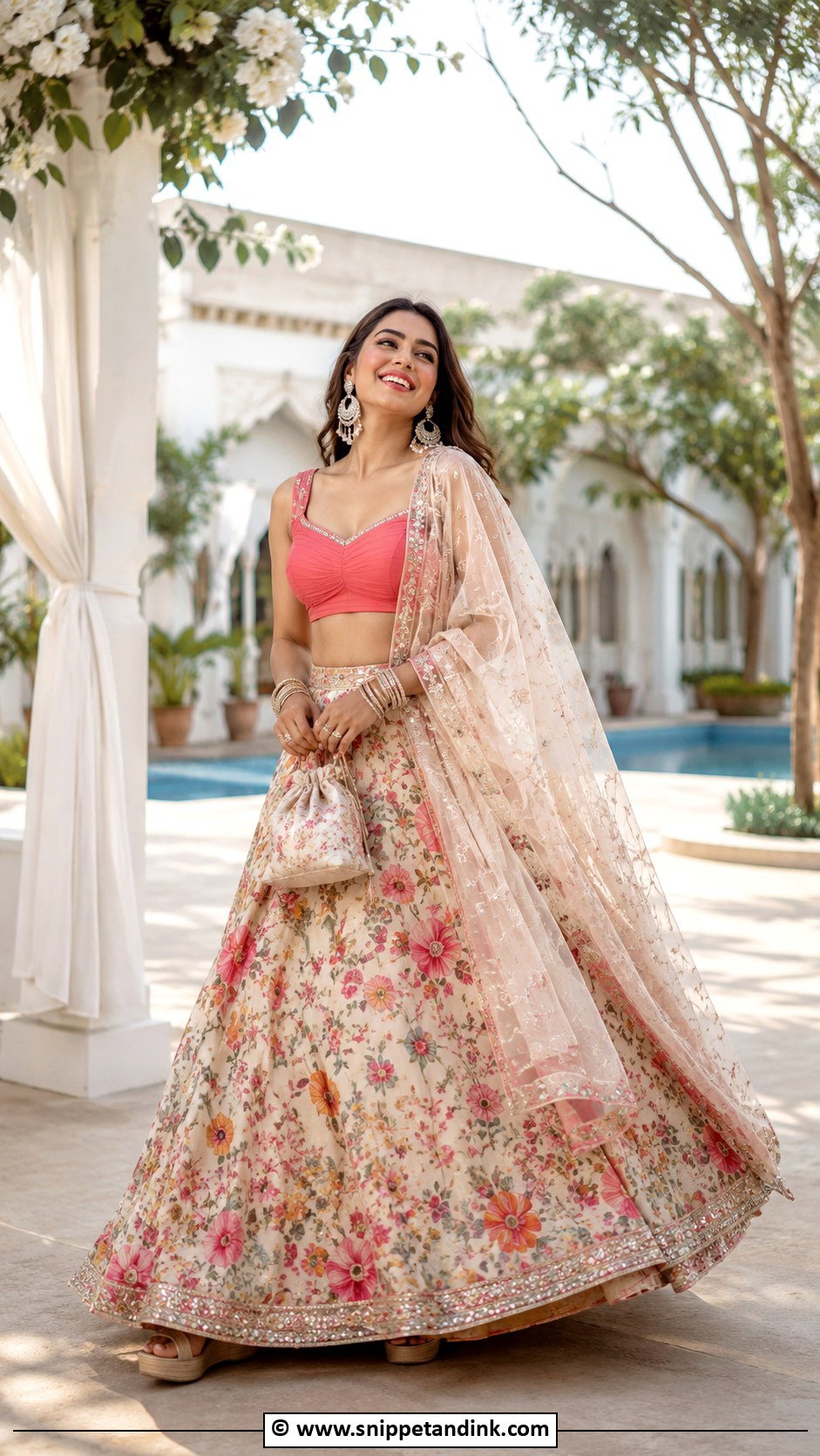 Printed Lehenga Outfit - Snippet and Ink - 30 Indian Wedding Outfit Ideas
