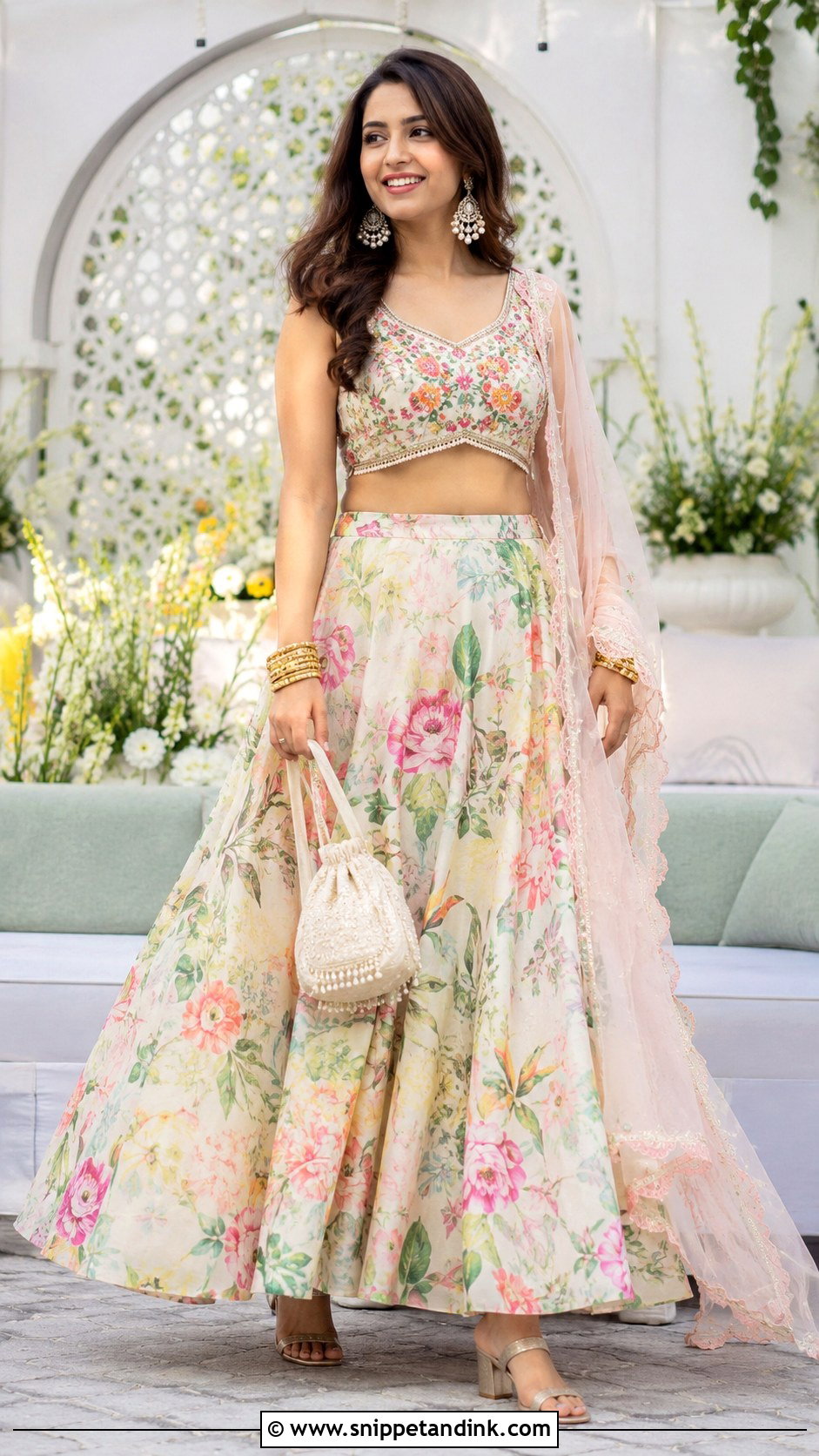 Printed Lengha Choli - Snippet and Ink - 25 Modern Wedding Lengha Choli Ideas