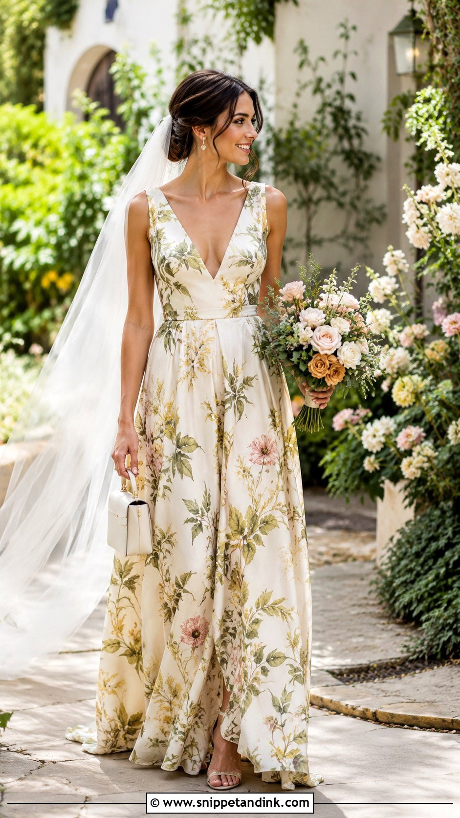 Printed Maxi Wedding Dress - Snippet and Ink - 20 Alternative Bride Dress Ideas