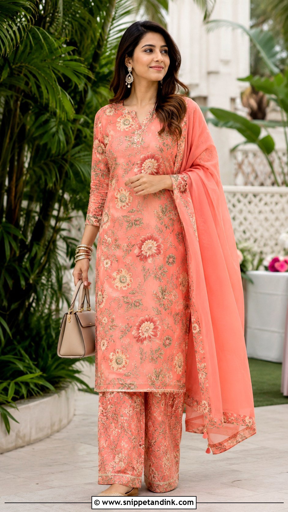 Printed Palazzo Kurta For Pre Wedding Lunch - Snippet and Ink - 20 Indian Pre Wedding Dress Ideas