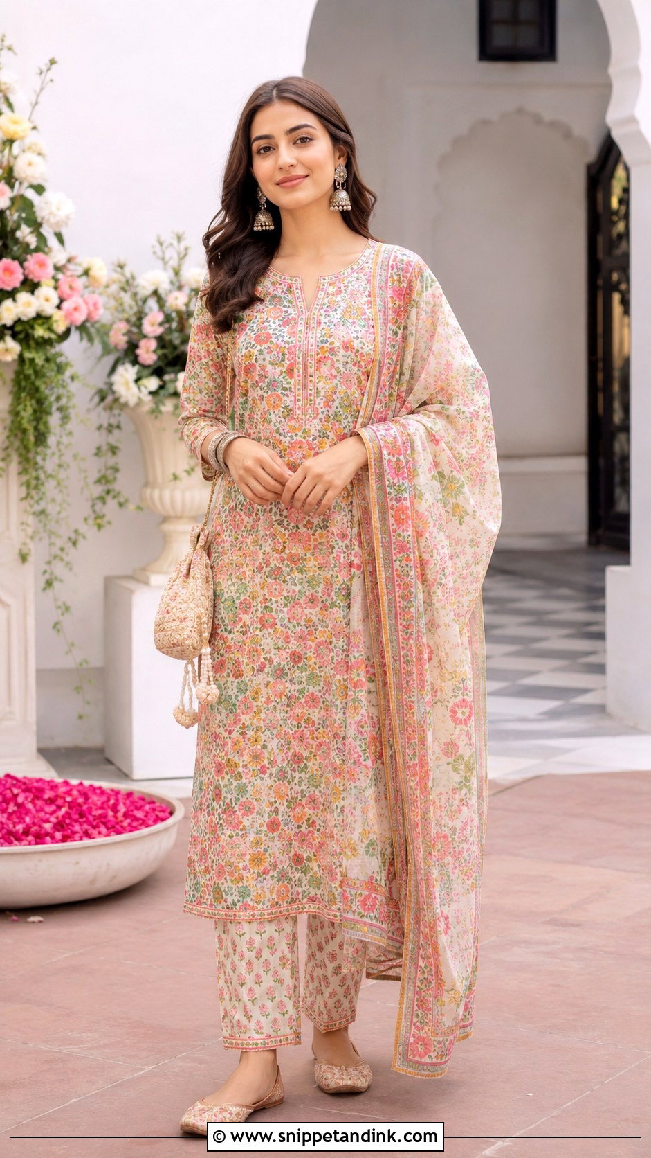 Printed Salwar Suit For Daytime Function - Snippet and Ink - 20 Marrige Function Outfit Ideas