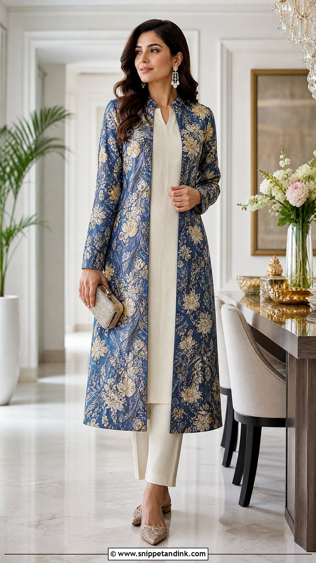 Printed Salwar Suit With Long Jacket - Snippet and Ink - 20 Printed Salwar Suit Ideas