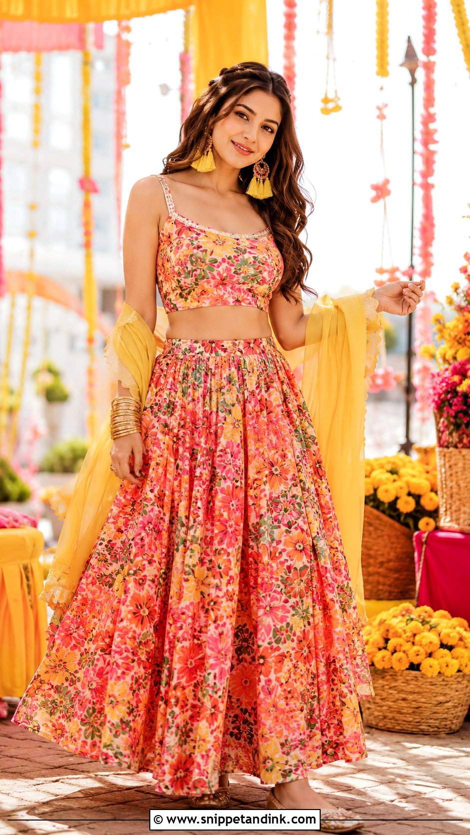 Printed Skirt Set Haldi Carnival Outfit - Snippet and Ink - 25 Haldi Carnival Outfit Ideas