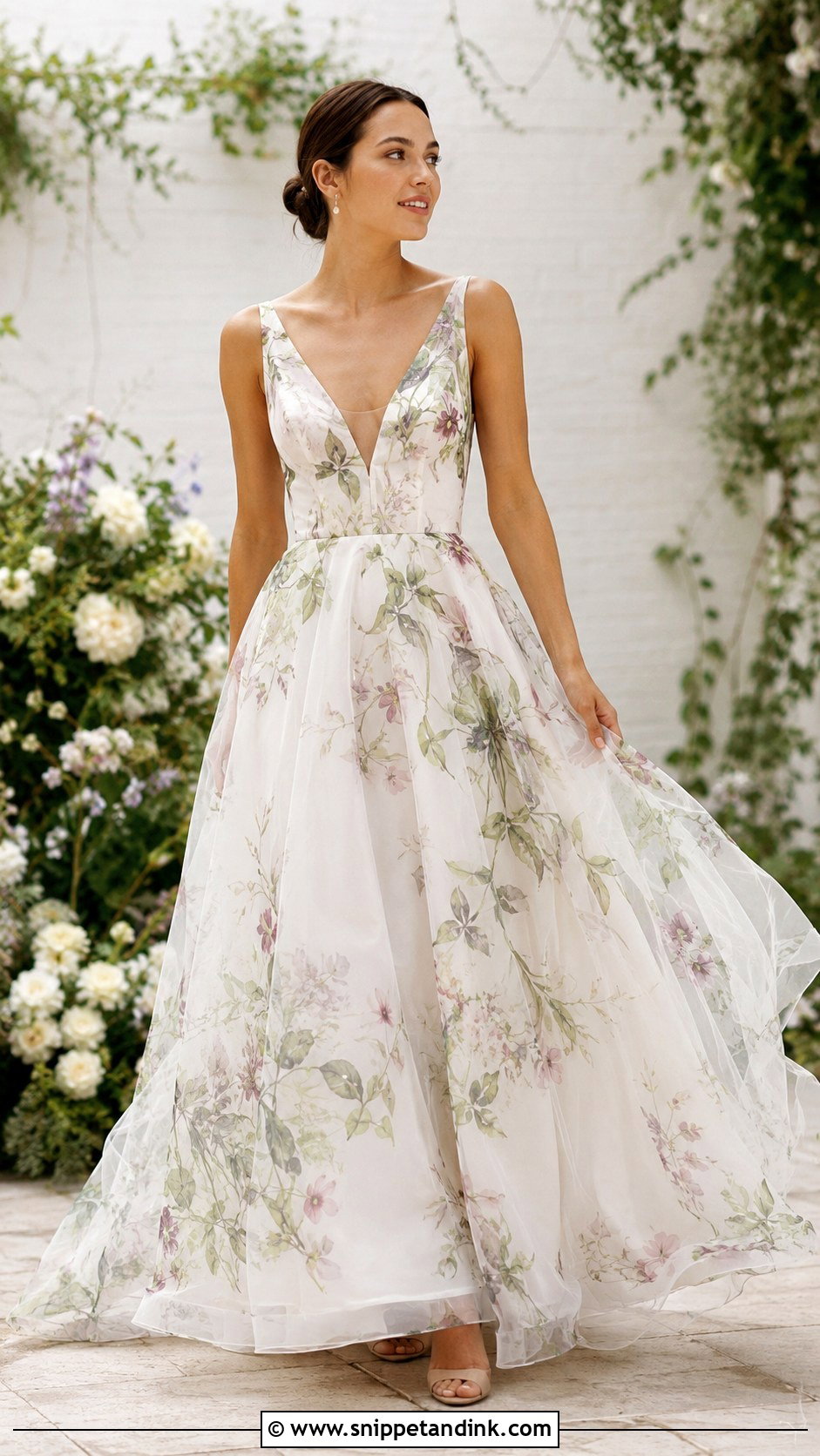 Printed Wedding Dress - Snippet and Ink - 30 Non White Wedding Dress Ideas