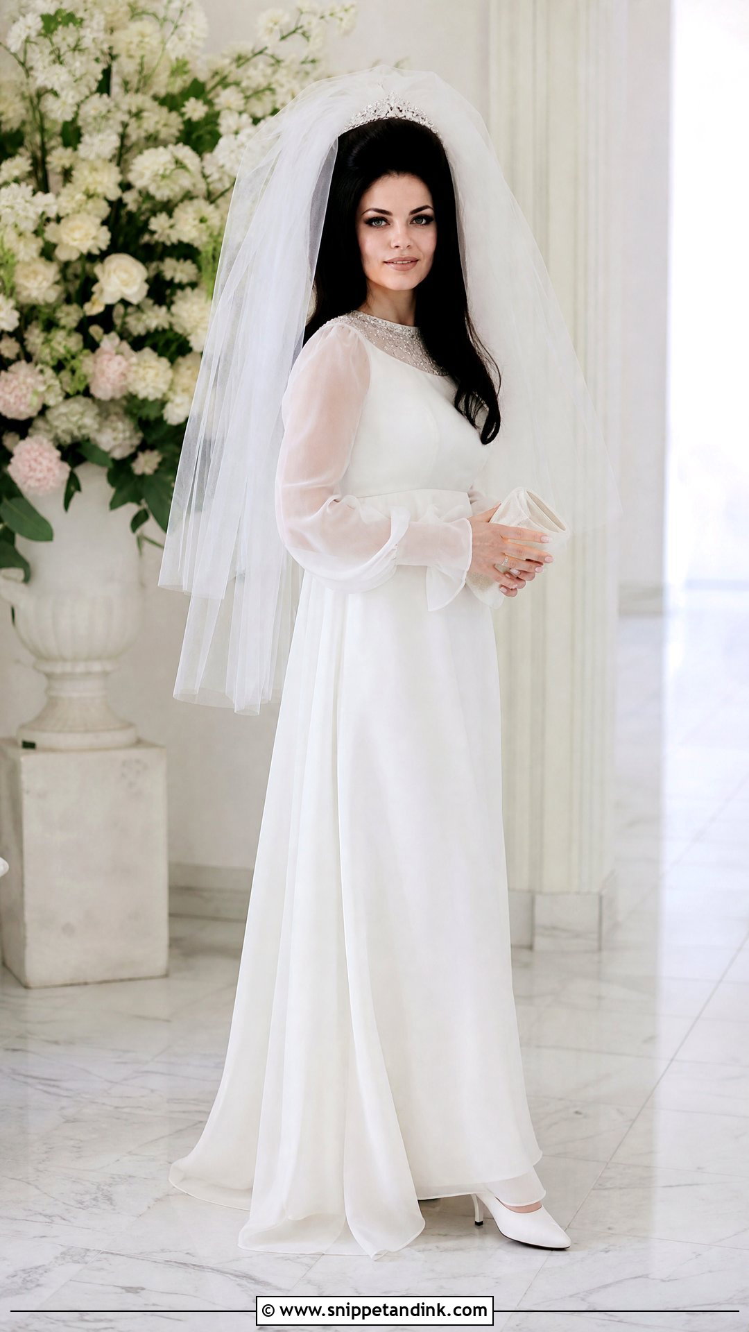 Priscilla Presley Chiffon Wedding Dress - Snippet and Ink - 20 Priscilla Presley Wedding Dress Ideas