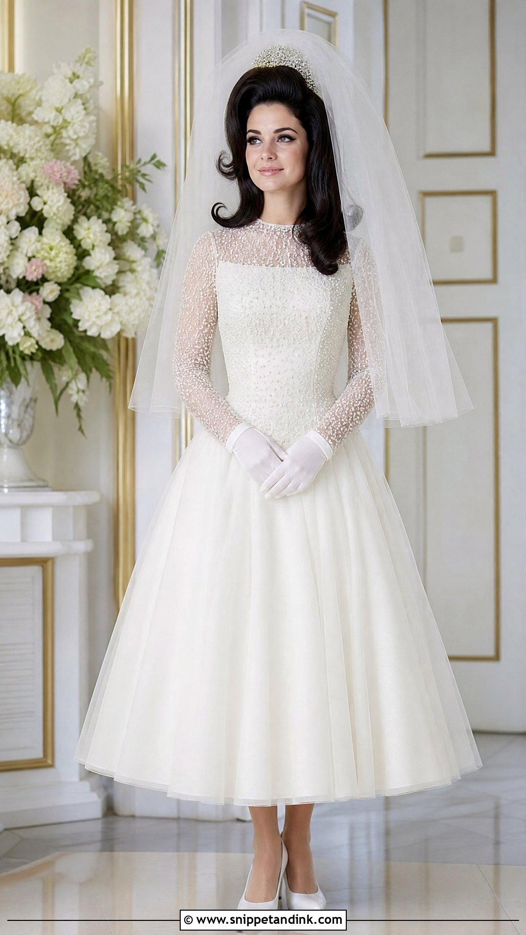 Priscilla Presley Tea Length Wedding Dress - Snippet and Ink - 20 Priscilla Presley Wedding Dress Ideas
