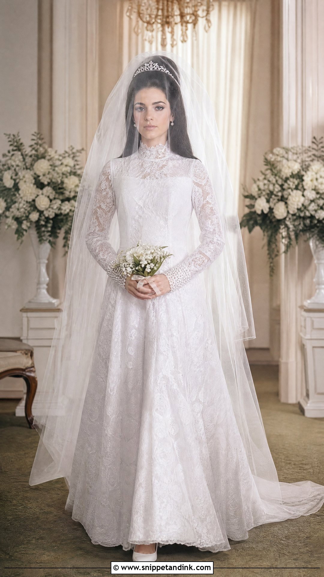 Priscilla Wedding Dress With Blusher Veil - Snippet and Ink - 20 Priscilla Wedding Dress Ideas