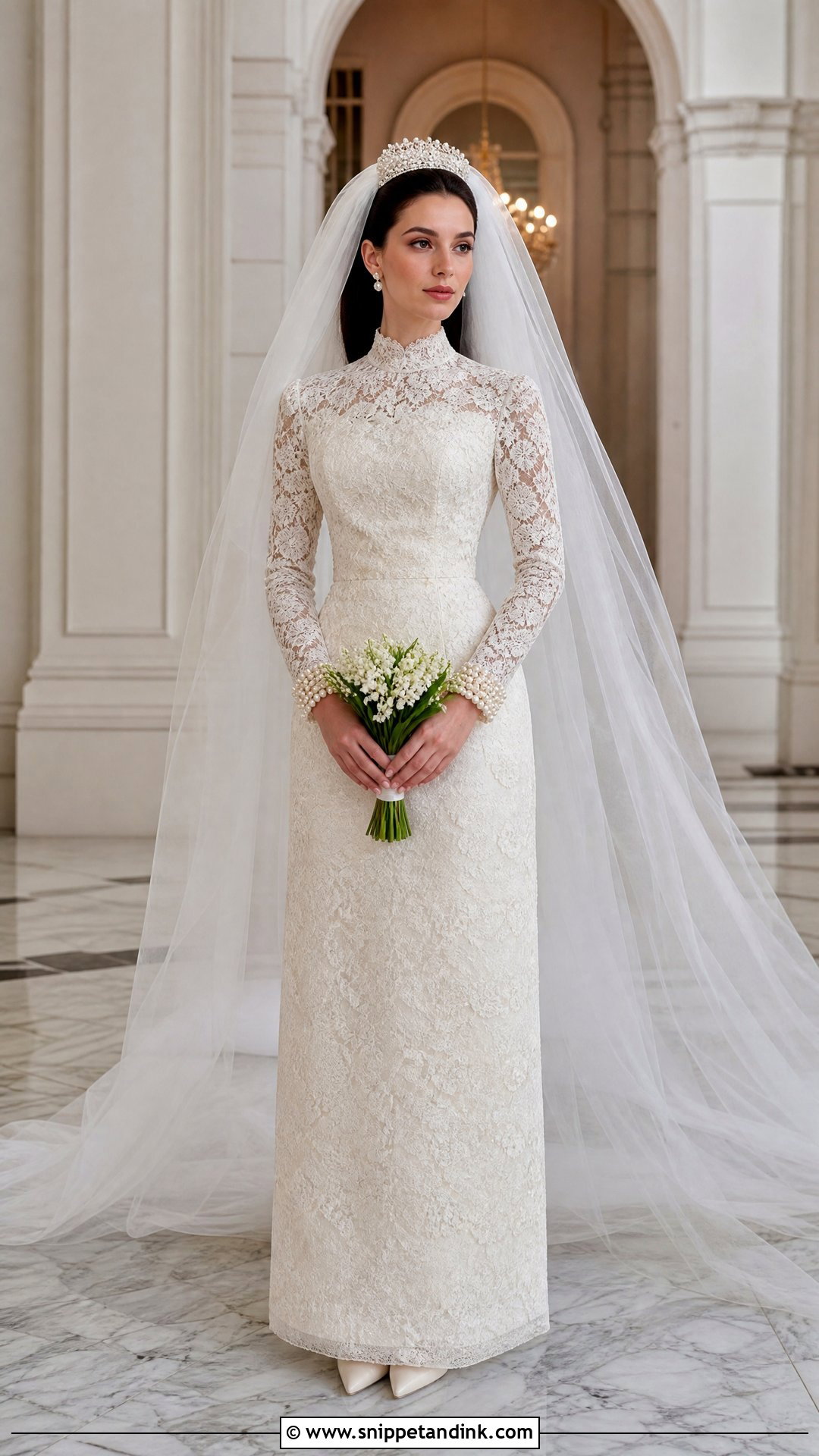 Priscilla Wedding Dress With Cathedral Veil - Snippet and Ink - 20 Priscilla Wedding Dress Ideas
