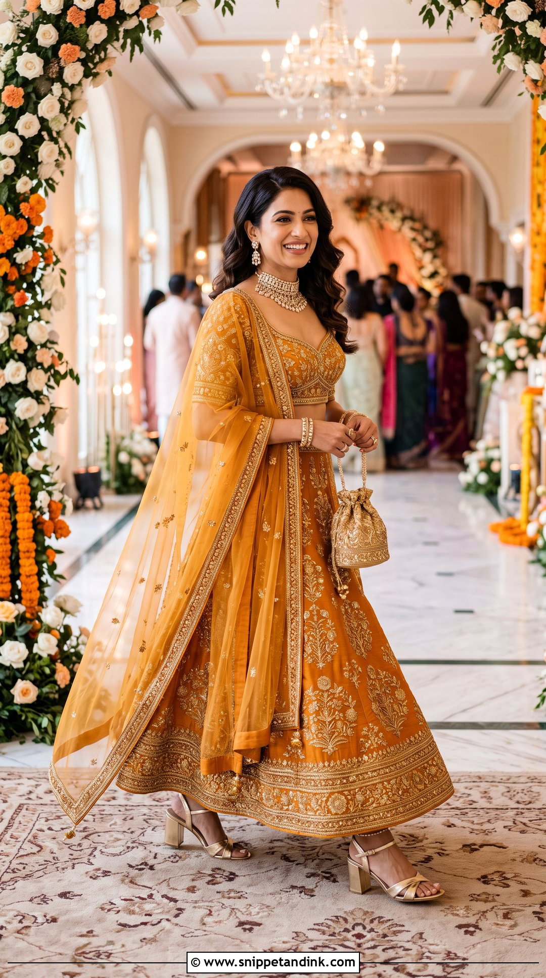 Priyanka Chopra Ambani Wedding Lehenga - Snippet and Ink - 20 Ambani Wedding Celebrity Outfits