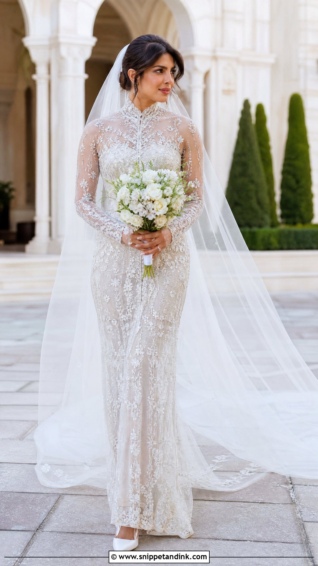 Priyanka Chopra Wedding Dress - Snippet and Ink - 25 Famous Wedding Dresses