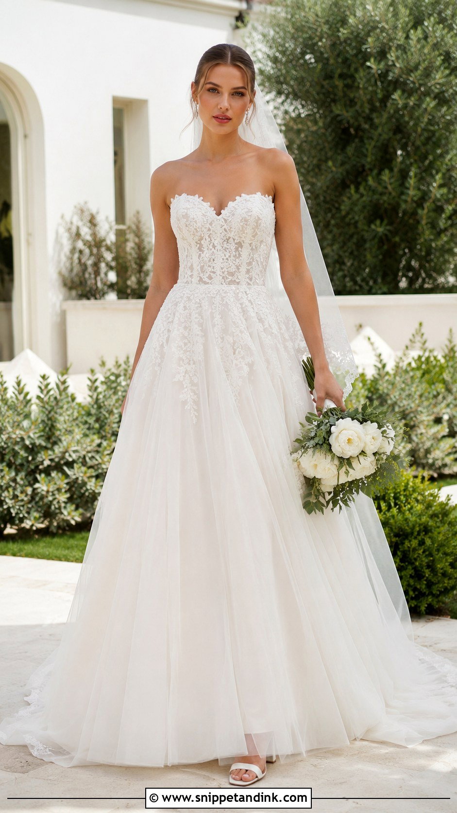 Pronovias A Line Tulle Wedding Dress - Snippet and Ink - 25 Pronovias Wedding Dress Ideas