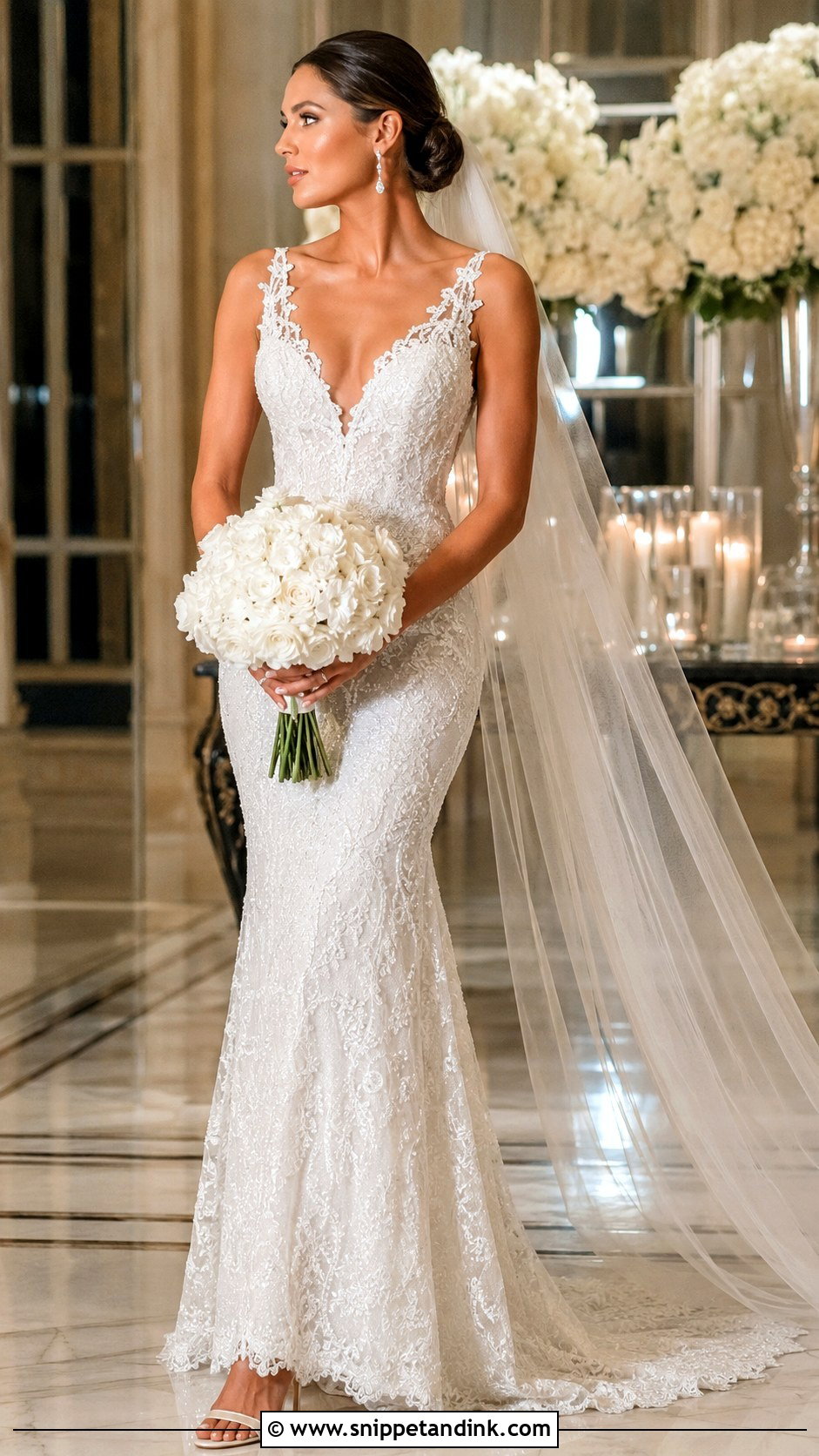 Pronovias Beaded Lace Wedding Dress - Snippet and Ink - 25 Pronovias Wedding Dress Ideas