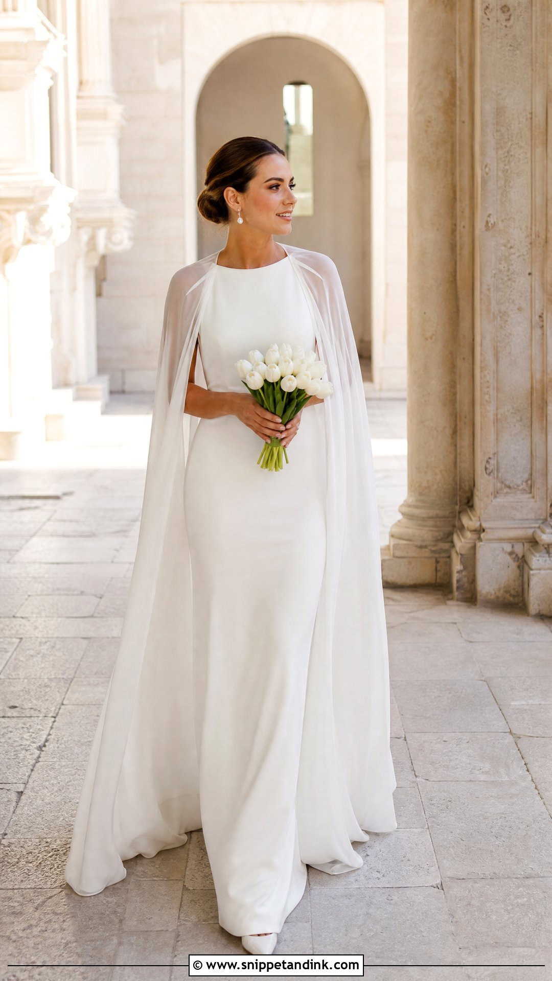 Pronovias Bridal Gown With Cape - Snippet and Ink - 20 Pronovias Bridal 2025 Ideas