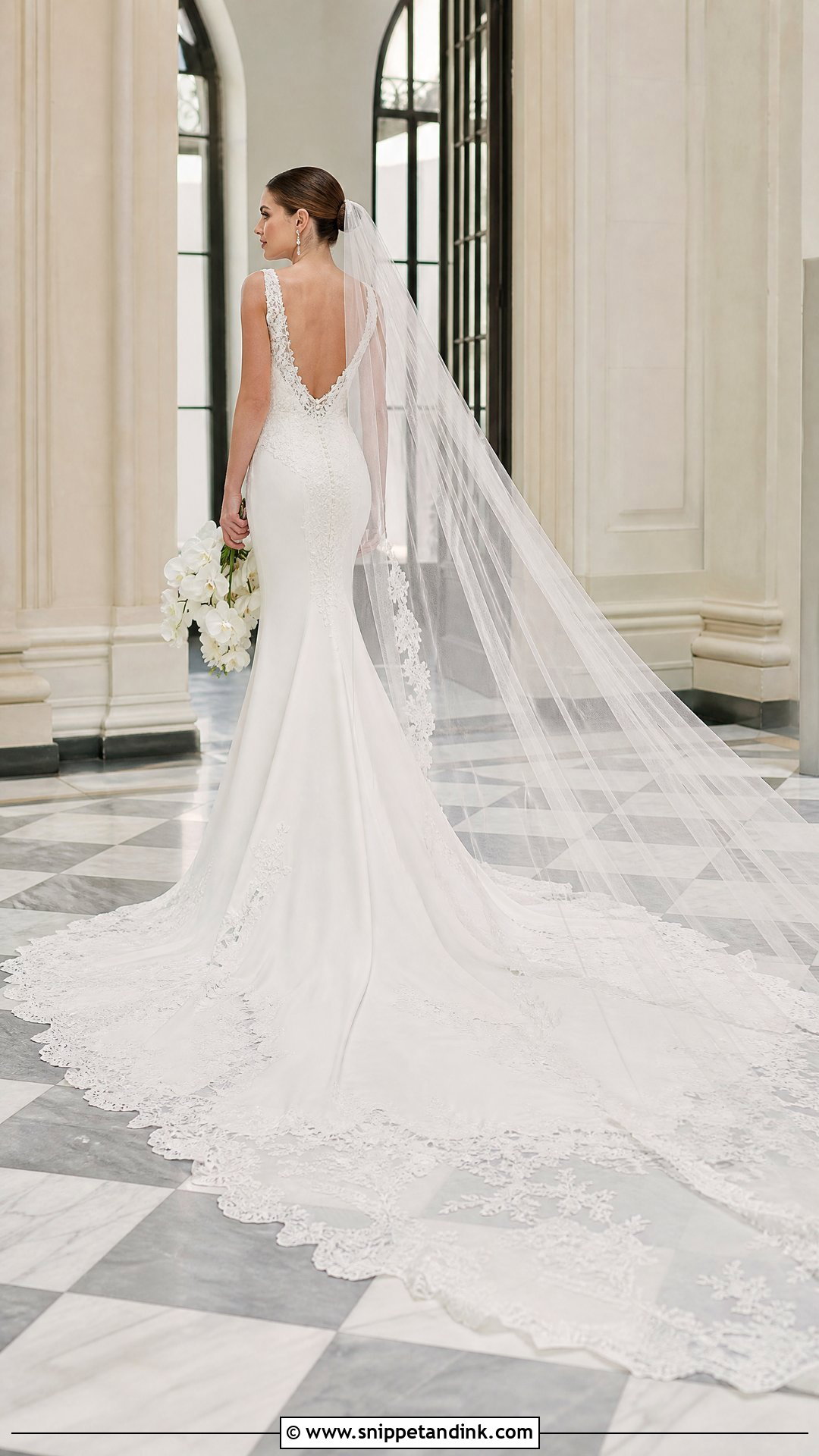Pronovias Bridal Gown With Dramatic Train - Snippet and Ink - 20 Pronovias Bridal 2025 Ideas