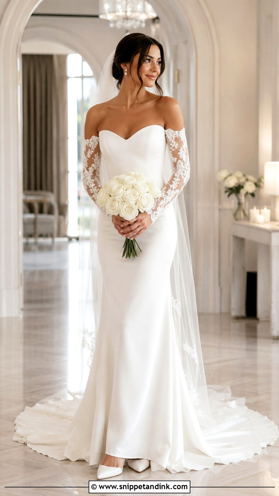 Pronovias Detachable Sleeve Wedding Dress - Snippet and Ink - 25 Pronovias Wedding Dress Ideas